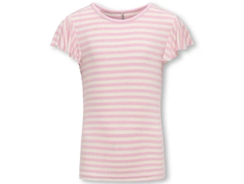 Kids ONLY top roseate spoonbill med striber